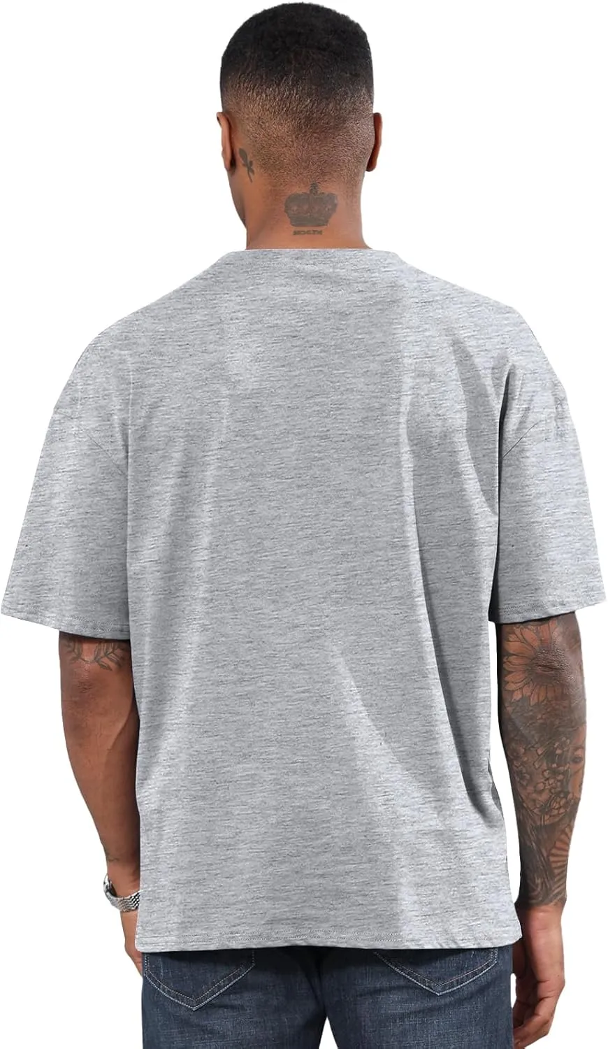 Men's Fashion Oversized Tshirts Workout Short Sleeve T-Shirt Dry Fit Lightweight Crewneck Tee Tops