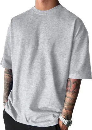 Men's Fashion Oversized Tshirts Workout Short Sleeve T-Shirt Dry Fit Lightweight Crewneck Tee Tops