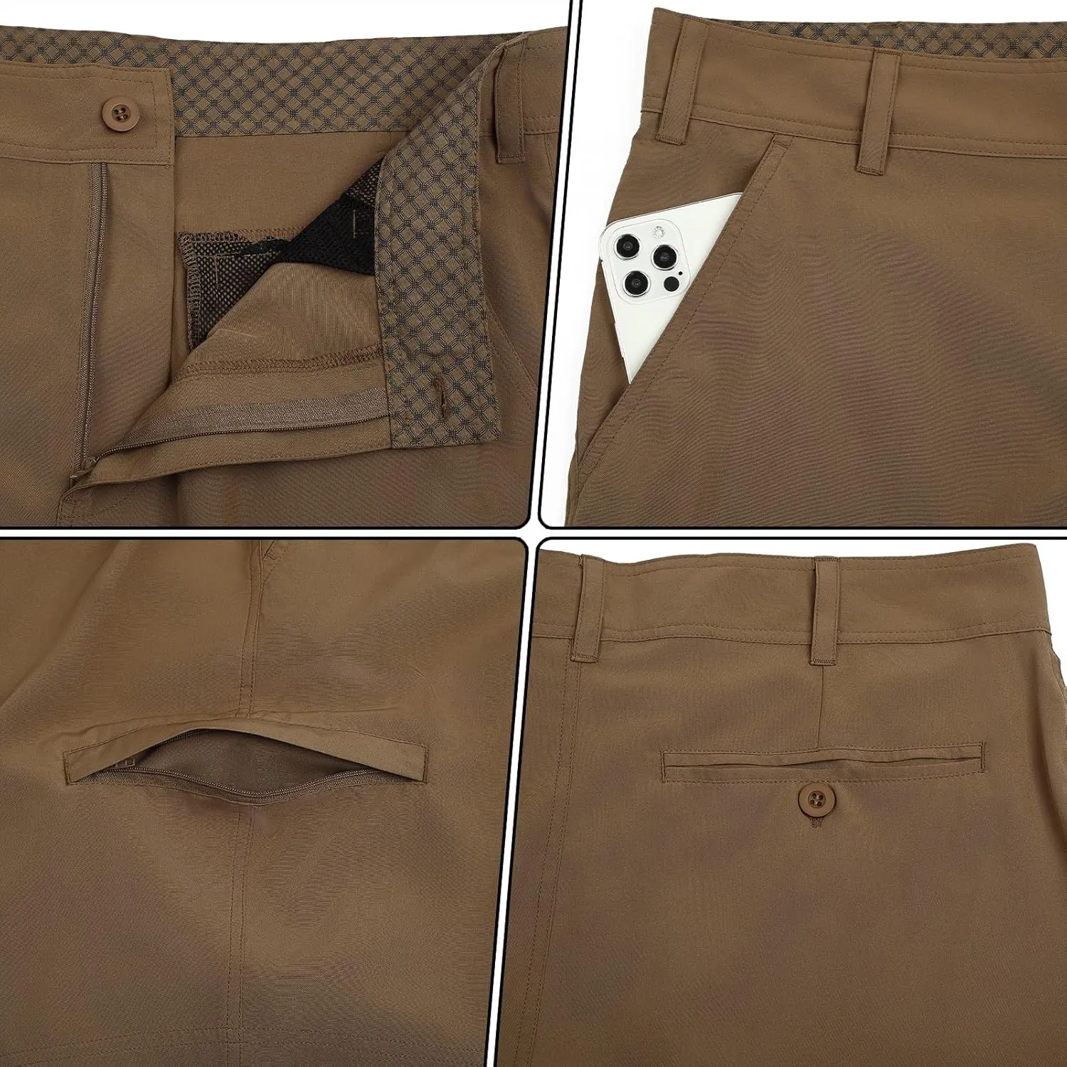 Men's Golf Shorts Quick Dry Lightweight Stretch Casual Shorts for Outdoor Hiking