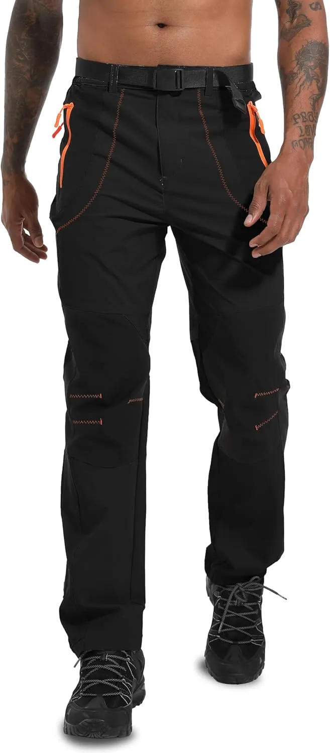 Men's Hiking Cargo Pants Outdoor Water Resistant Lightweight Quick-Dry Athletic Apparel, namely, Pants