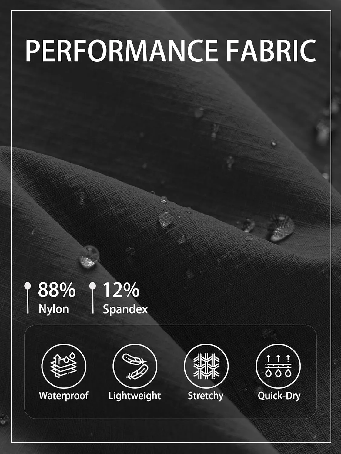 Men's Hiking Cargo Work Pants Lightweight Waterproof Quick Dry Camping Fishing Travel Outdoor Pants