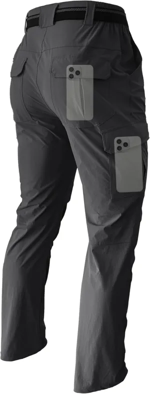 Men's Hiking Cargo Work Pants Lightweight Waterproof Quick Dry Camping Fishing Travel Outdoor Pants