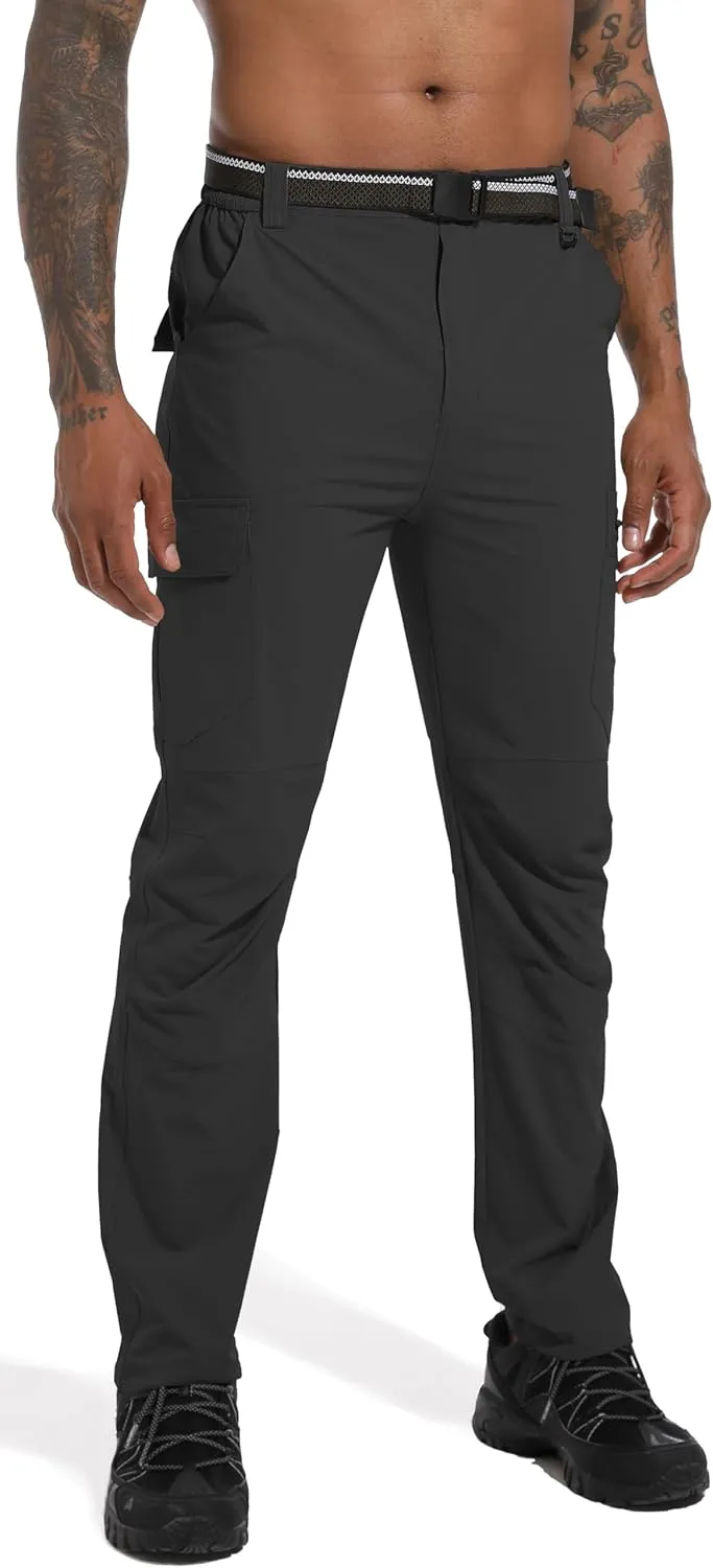 Men's Hiking Cargo Work Pants Lightweight Waterproof Quick Dry Camping Fishing Travel Outdoor Pants