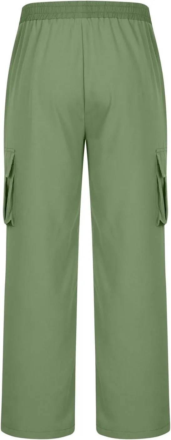 Men's Hiking Cargo Work Pants Quick Dry Drawstring Lightweight Tactical Pants Travel Fishing Camping Outdoor Pants