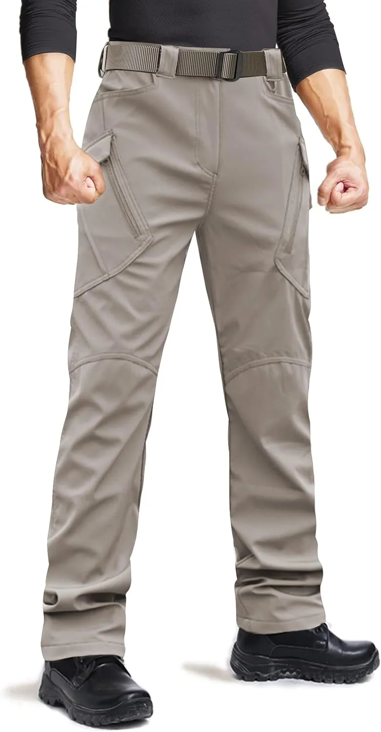 Men's Hiking Pants Lightweight Quick Dry Tactical Pants Fashion Outdoor Waterproof Stretch Waist Cargo Work Pant