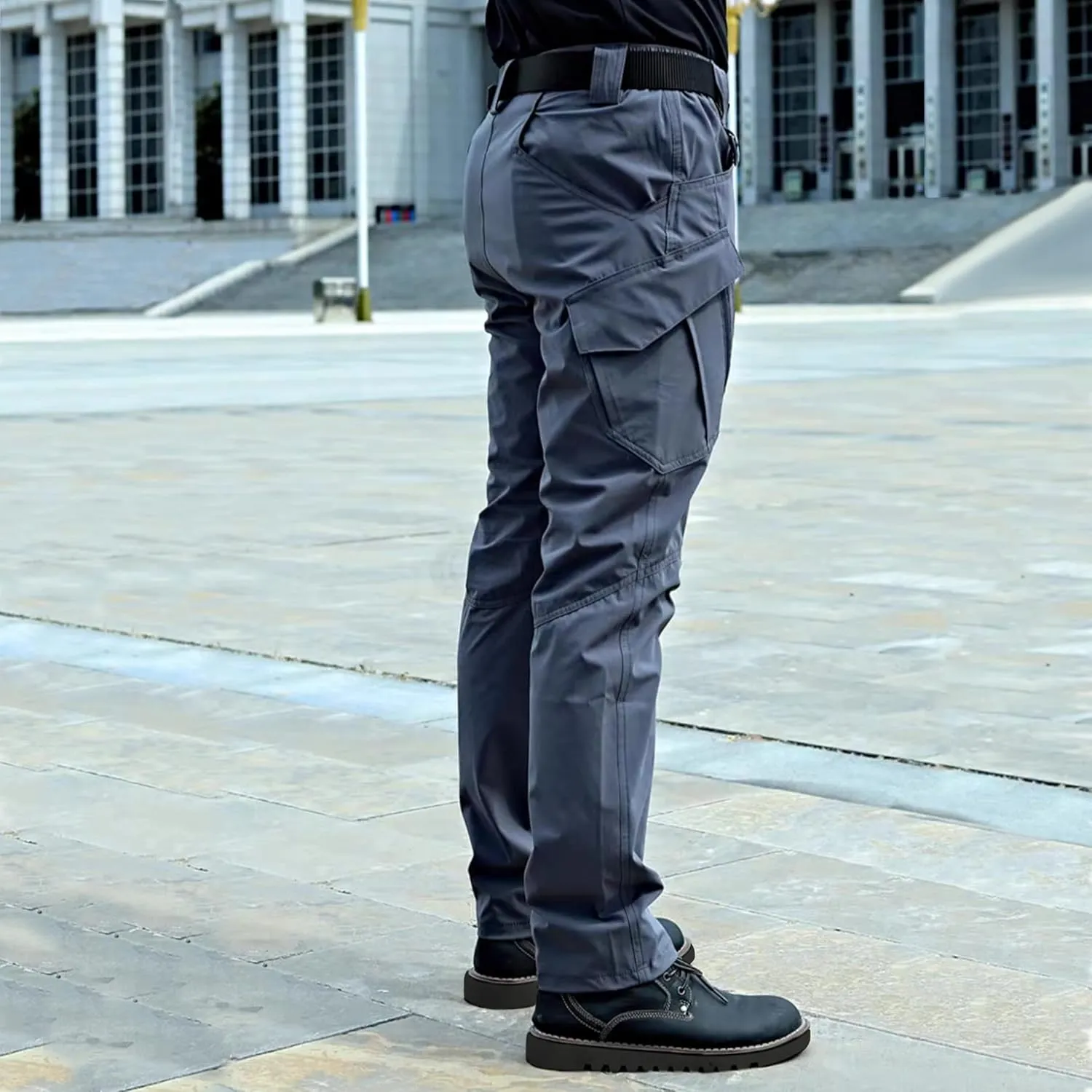 Men's Hiking Pants Lightweight Quick Dry Tactical Pants Fashion Outdoor Waterproof Stretch Waist Cargo Work Pant