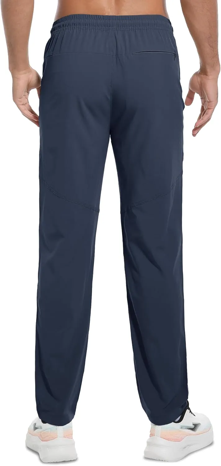 Men's Hiking Pants Lightweight Quick Dry Waterproof Breathable Athletic Joggers Track Running Sweatpants