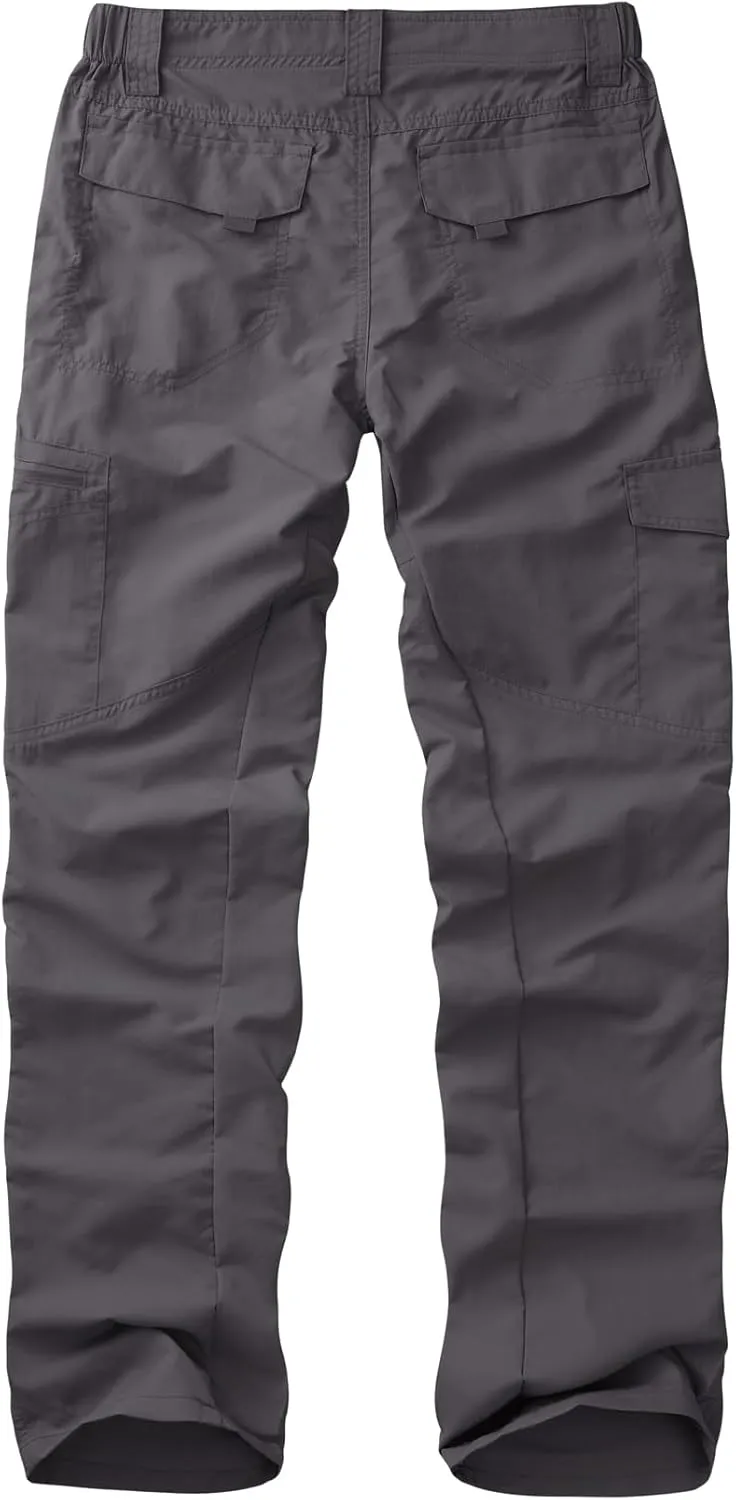 Mens Hiking Pants Lightweight Quick Dry Zip Off Safari Camping Fishing Travel boy Scout Pants