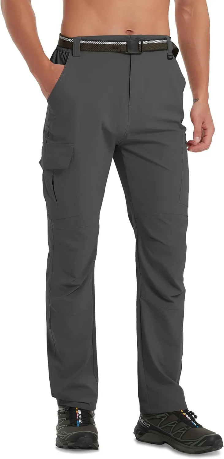 Men's Hiking Pants Quick-Dry Lightweight Waterproof Travel Outdoor Camping Hunting Fishing Work Cargo Pants