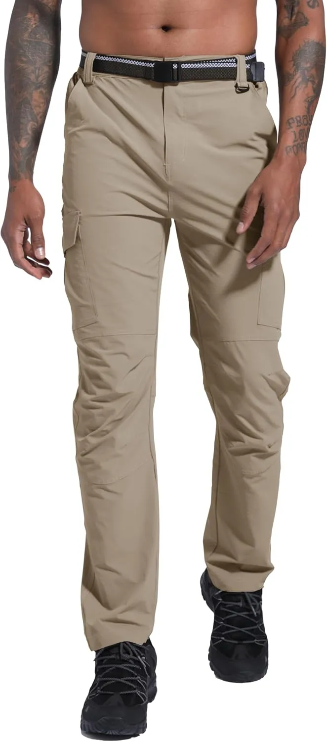 Men's Hiking Pants Quick-Dry Lightweight Waterproof Travel Outdoor Camping Hunting Fishing Work Cargo Pants