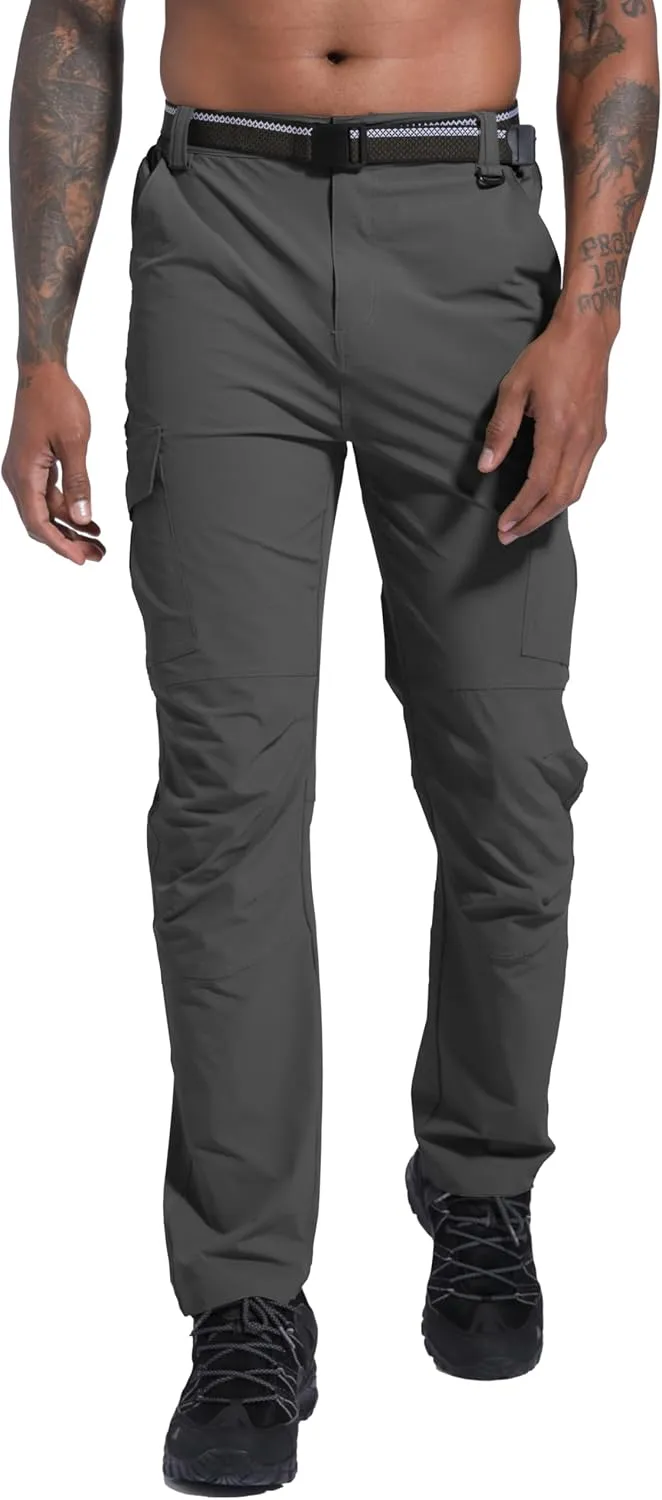 Men's Hiking Pants Quick-Dry Lightweight Waterproof Travel Outdoor Camping Hunting Fishing Work Cargo Pants