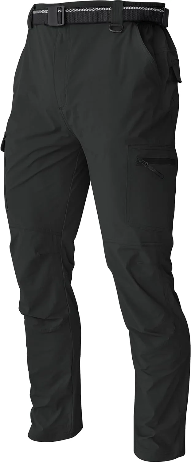Men's Hiking Tactical Cargo Work Pants Quick Dry Waterproof Lightweight Travel Fishing Camping Outdoor Pants