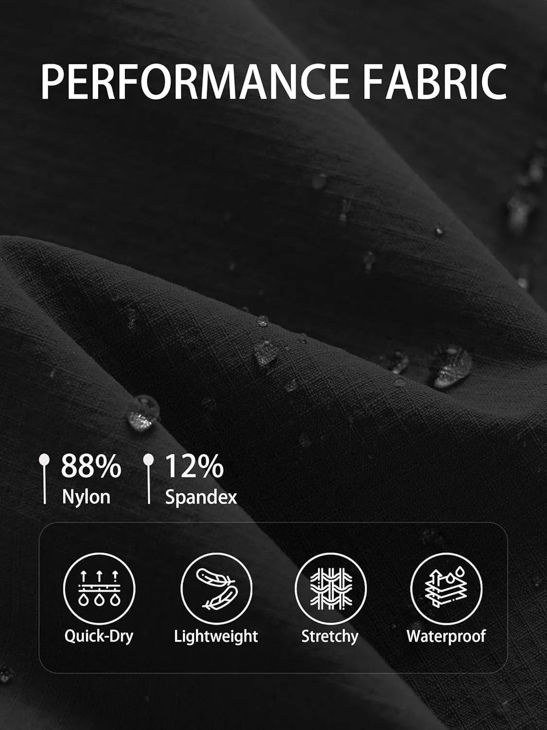 Men's Hiking Tactical Cargo Work Pants Quick Dry Waterproof Lightweight Travel Fishing Camping Outdoor Pants