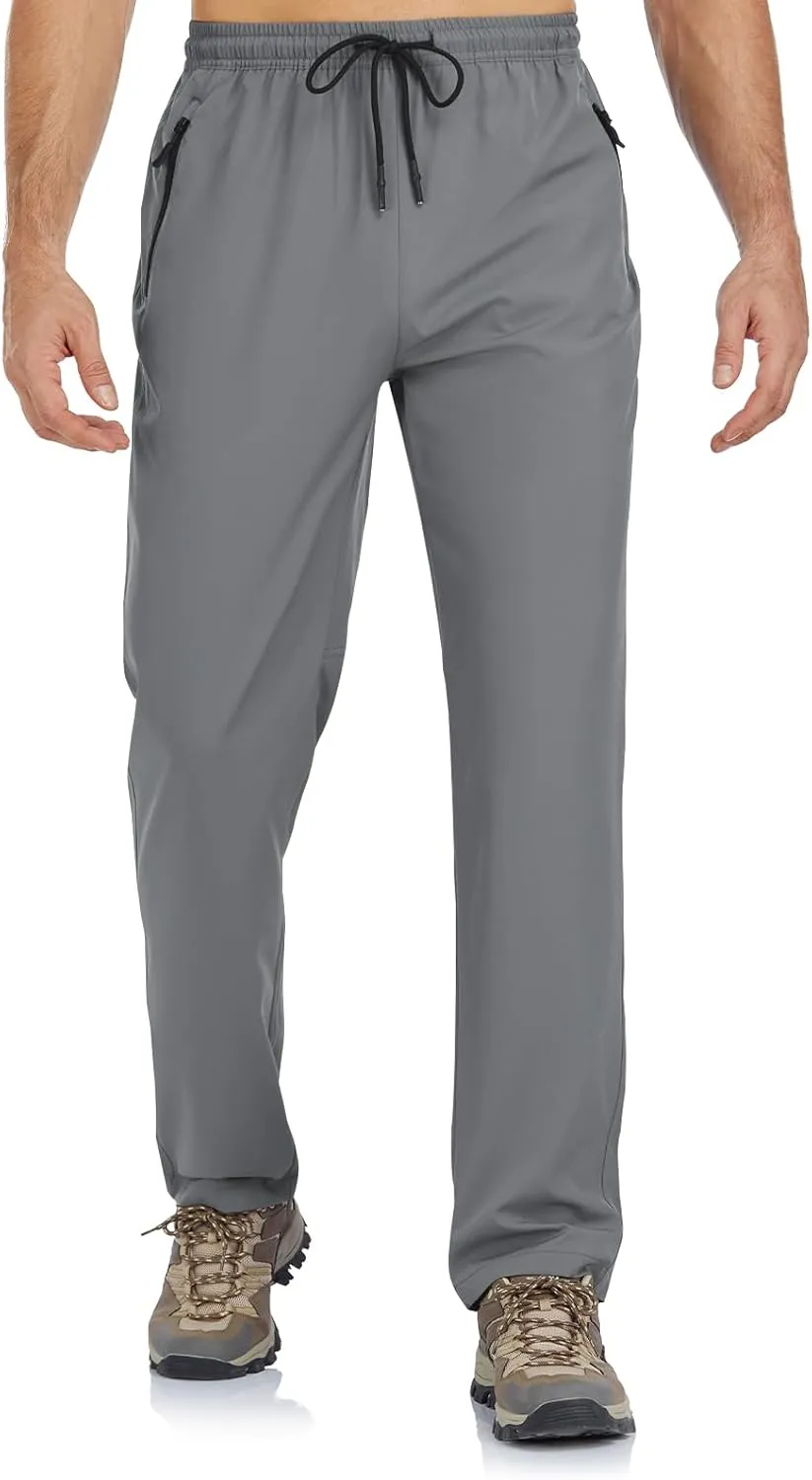 Men's Lightweight Hiking Pants Quick Dry Athletic Jogger Sweatpants