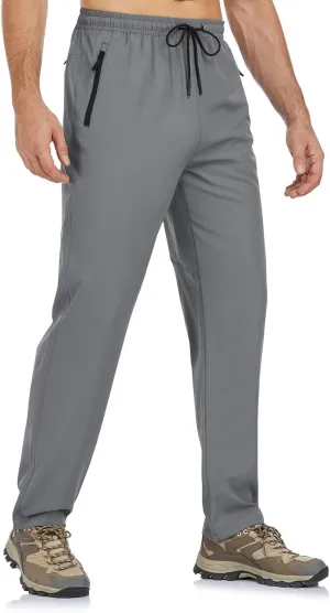 Men's Lightweight Hiking Pants Quick Dry Athletic Jogger Sweatpants