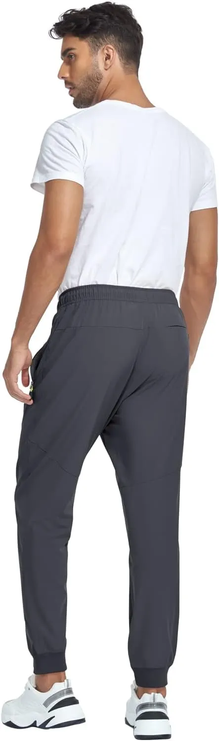 Men's Lightweight Jogger Pants Quick Dry Athletic Hiking Pants for Men with 3 Zipper Pockets