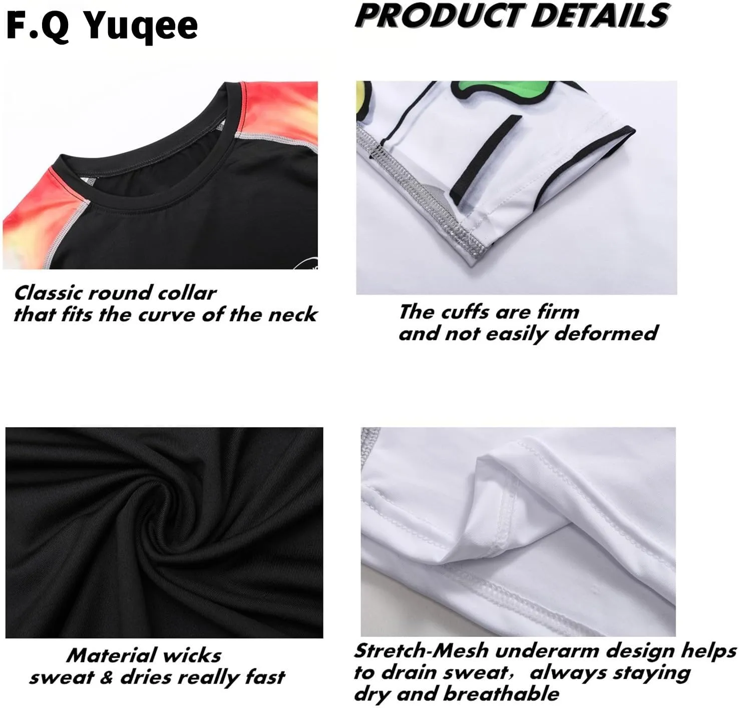 Men's Lightweight Short Sleeve Cool Dry Rashguards Compression Sports Workout T-Shirt