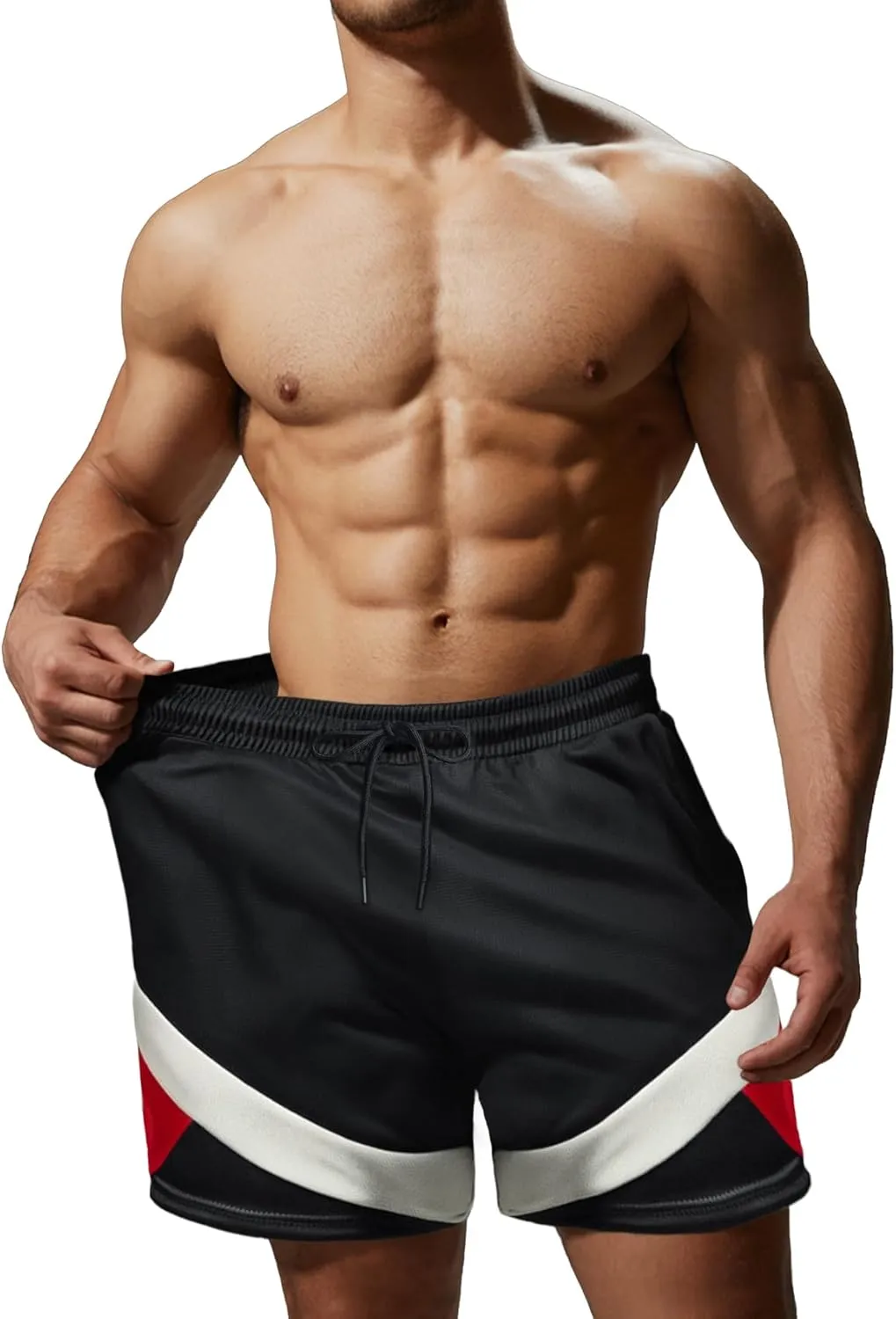 Men's Mesh Athletic Shorts 5 Inch Lightweight Workout Shorts with Pockets Quick Dry