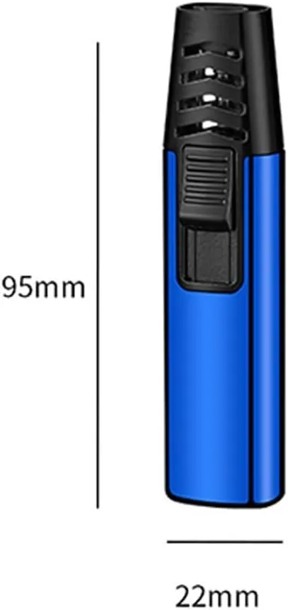 Men's Metal Inflatable Windproof Jet Flame Torch Lighter, Strong Adjustable Flame Lighter, Waterproof and Windproof, Portable Handheld Candle Cigar Outdoor Camping Lighter, Christmas Men's Gift(T2)