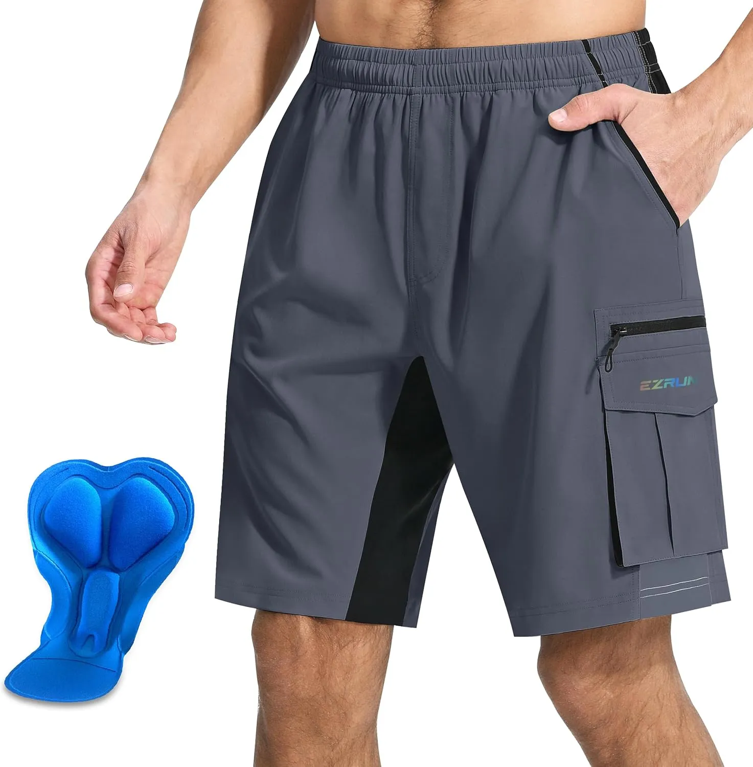 Men's Mountain Bike Shorts 3D Padded Bicycle Biking Shorts Quick Dry Lightweight MTB Cycling Shorts