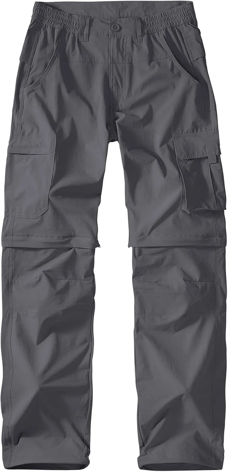 Men's Outdoor Quick Dry Convertible Lightweight Hiking Fishing Zip Off Safari Trousers
