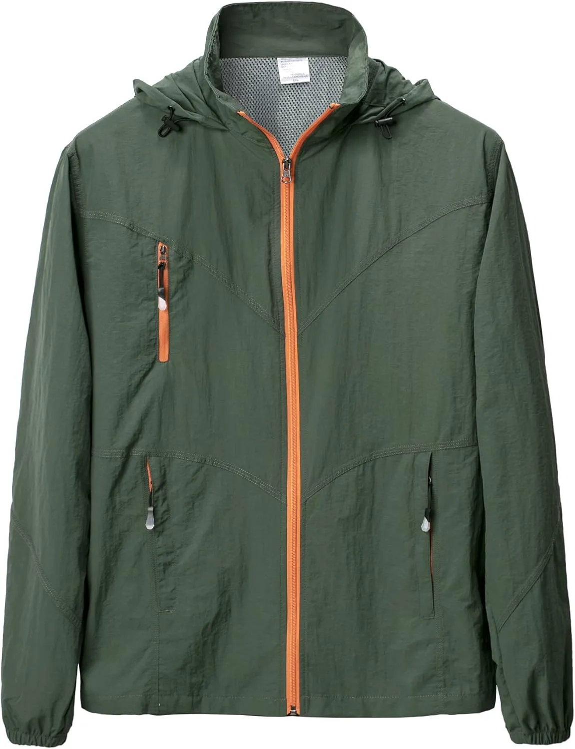 Mens Quick Dry Windbreaker, Breathable Lightweight Hooded Jackets, Sun-proof Windproof Outdoor Overcoat