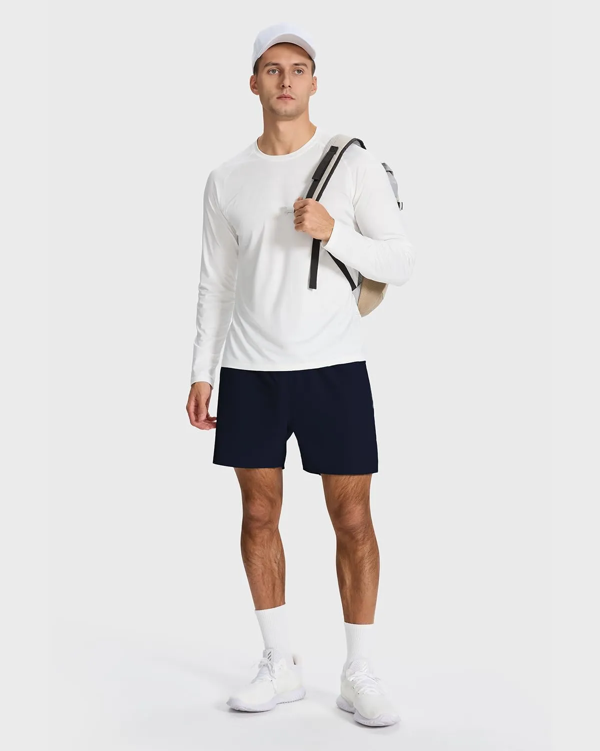 Men's Running Active Shorts - Lightweight Quick Dry Gym Sports Tennis Short Single Zipper Pocket for Essentials