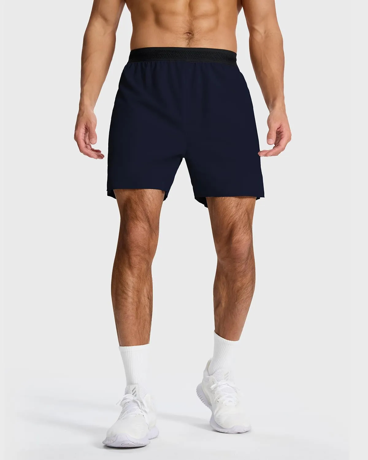 Men's Running Active Shorts - Lightweight Quick Dry Gym Sports Tennis Short Single Zipper Pocket for Essentials