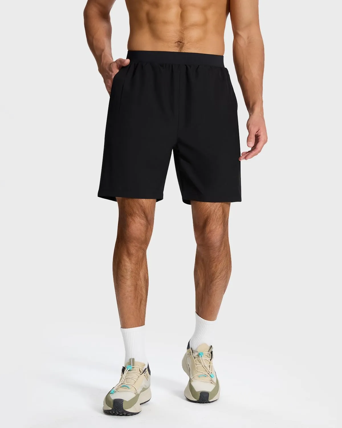 Men's Running Athletic Workout Gym Shorts Lightweight Quick Dry for Men Active with Hidden Zip Pocket
