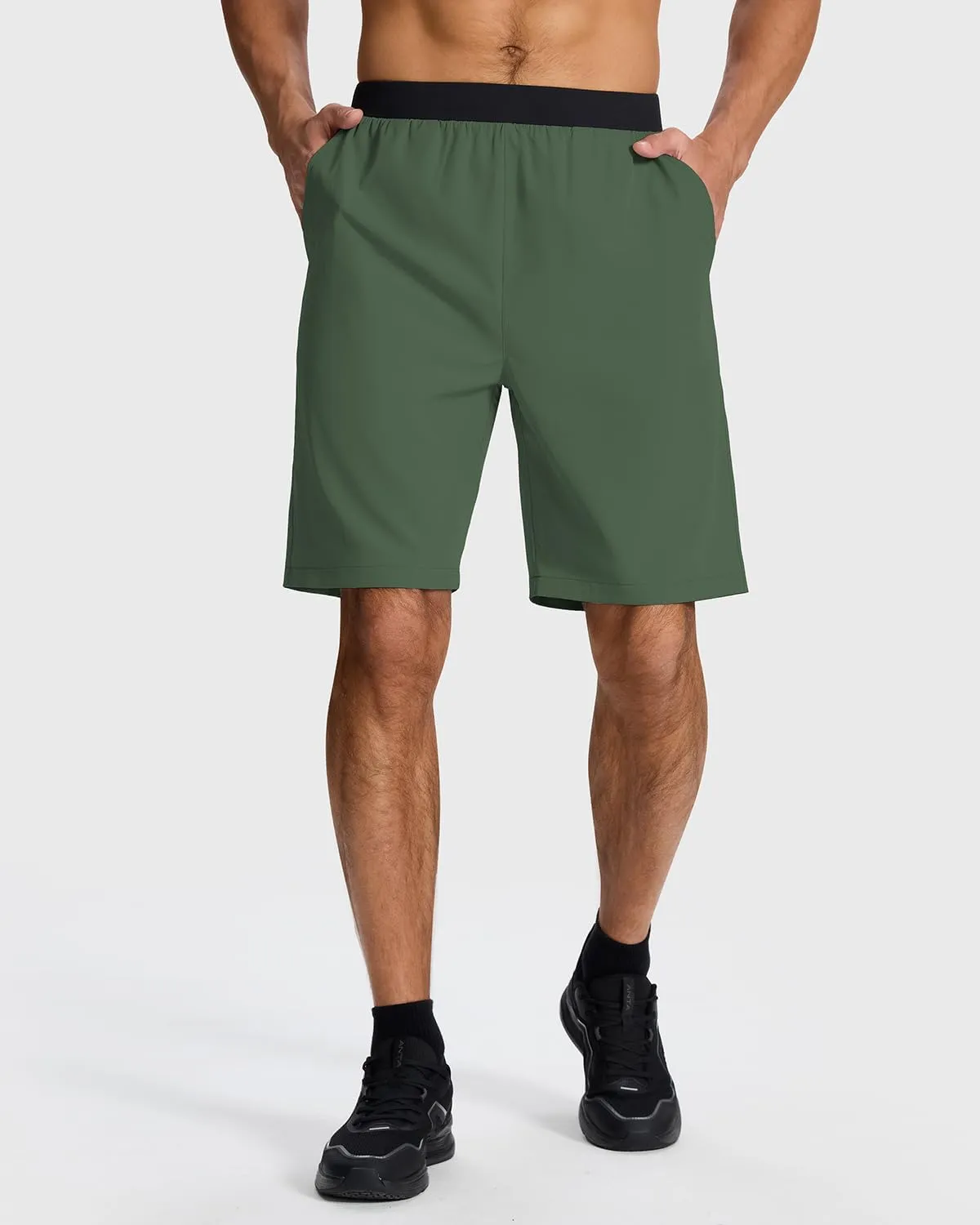 Men's Running Athletic Workout Gym Shorts Lightweight Quick Dry for Men Active with Hidden Zip Pocket