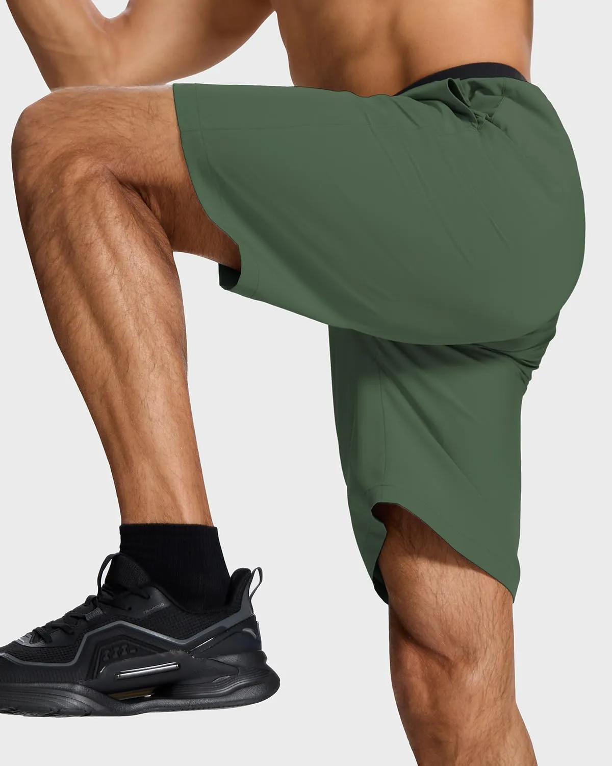 Men's Running Athletic Workout Gym Shorts Lightweight Quick Dry for Men Active with Hidden Zip Pocket