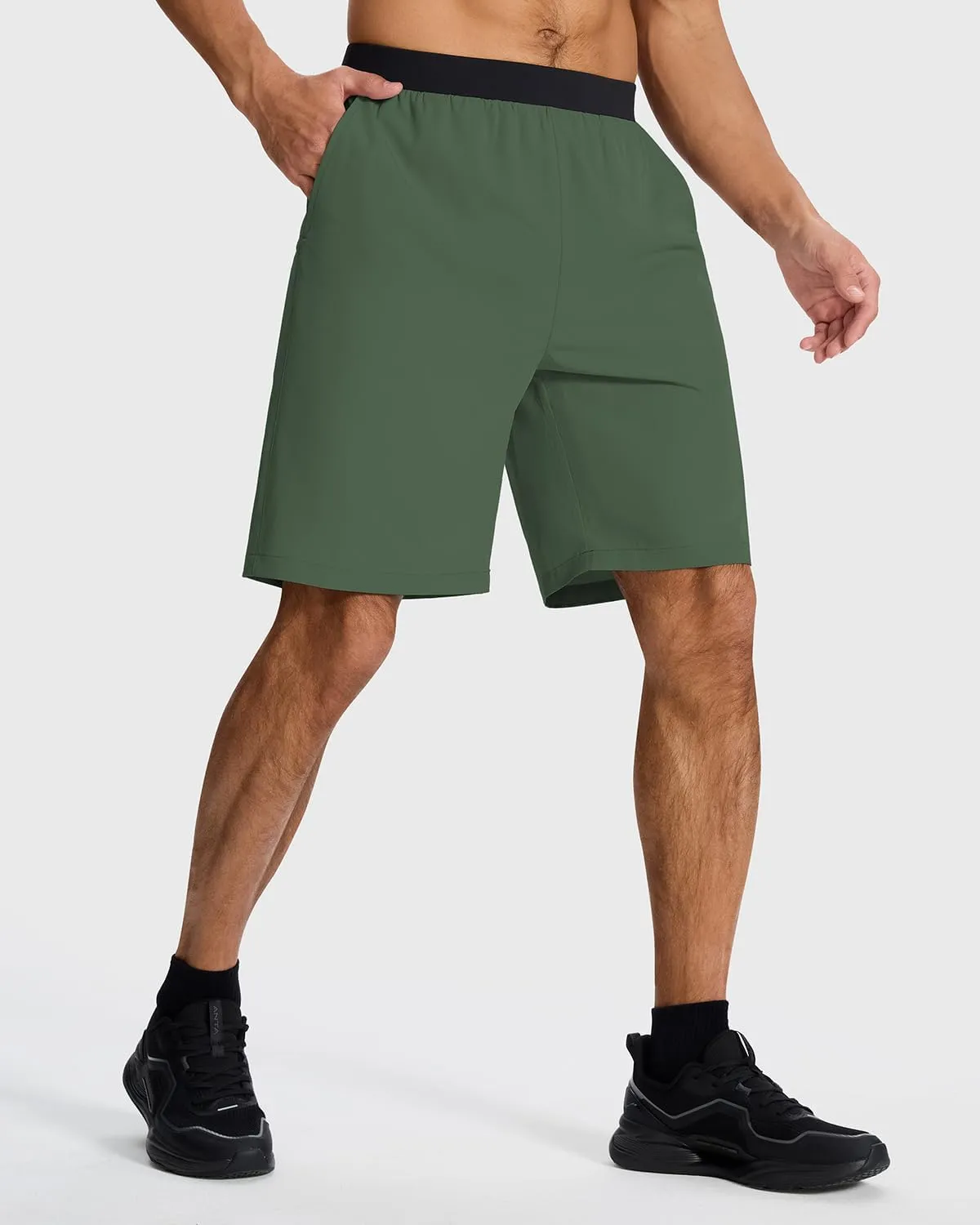 Men's Running Athletic Workout Gym Shorts Lightweight Quick Dry for Men Active with Hidden Zip Pocket