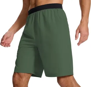 Men's Running Athletic Workout Gym Shorts Lightweight Quick Dry for Men Active with Hidden Zip Pocket