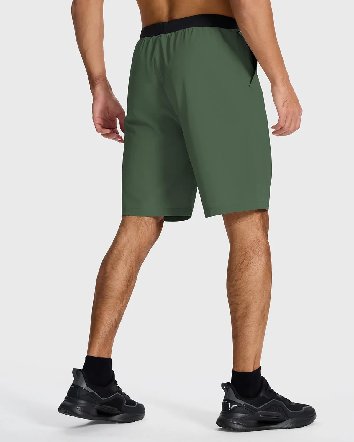Men's Running Athletic Workout Gym Shorts Lightweight Quick Dry for Men Active with Hidden Zip Pocket