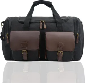 Men's Weekender Overnight Bag Multi-Compartment, Carry-On Travel Gym Bag for Men, Retro Design