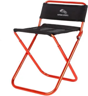 Mesh Folding Chair Outdoor Ultra Light Aluminum Alloy Portable Fishing Chair Sketching Stool Outdoor Events Picnic Folding Camping Chair (Color : Orange)