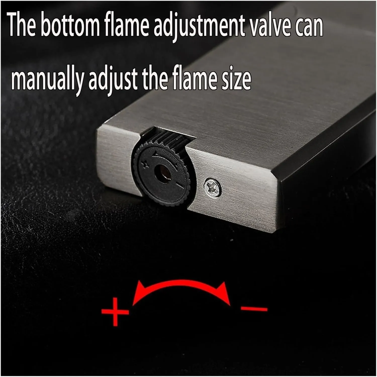 Metal Windproof Lighter, Soft Flame Fuel Window Lighter Butane Jet Flame Lighter, Dual Flame, Adjustable Flame Lighter for Candles, Camping, Indoor and Household (Butane Not Included)(Gold)