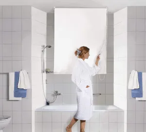 Meusch Shower Roller Blind 55 X 94.5 in [140 X 240 cm] - White