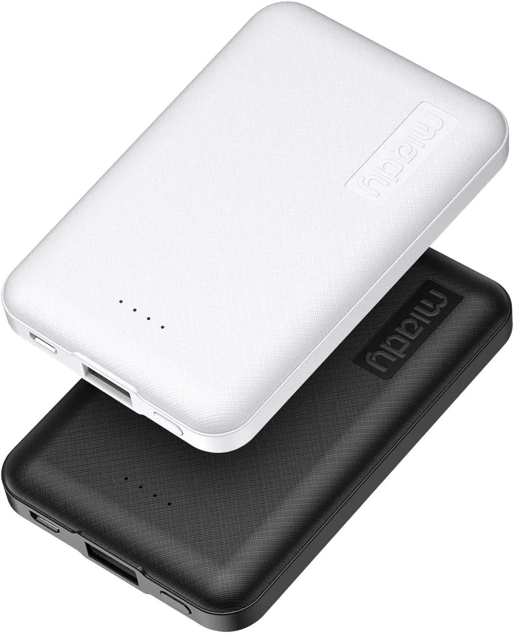Miady 2-Pack 5000mAh Mini Portable Charger, 5V 2.4A USB-C Output Fast Charging Power Bank for Travel Small Battery Pack Compatible with iPhone 16/15 Galaxy S24/S22 iPad Android Smartphones etc
