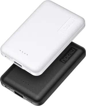 Miady 2-Pack 5000mAh Mini Portable Charger, 5V 2.4A USB-C Output Fast Charging Power Bank for Travel Small Battery Pack Compatible with iPhone 16/15 Galaxy S24/S22 iPad Android Smartphones etc