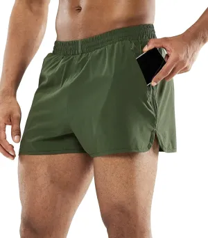 MIER Men's 3 Inches Quick Dry Running Shorts Liner Lightweight Water Resistant Athletic Workout Lined Shorts