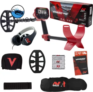 Minelab Vanquish 440 Metal Detector with 10 x 7 Waterproof DD Coil and Carry Bag