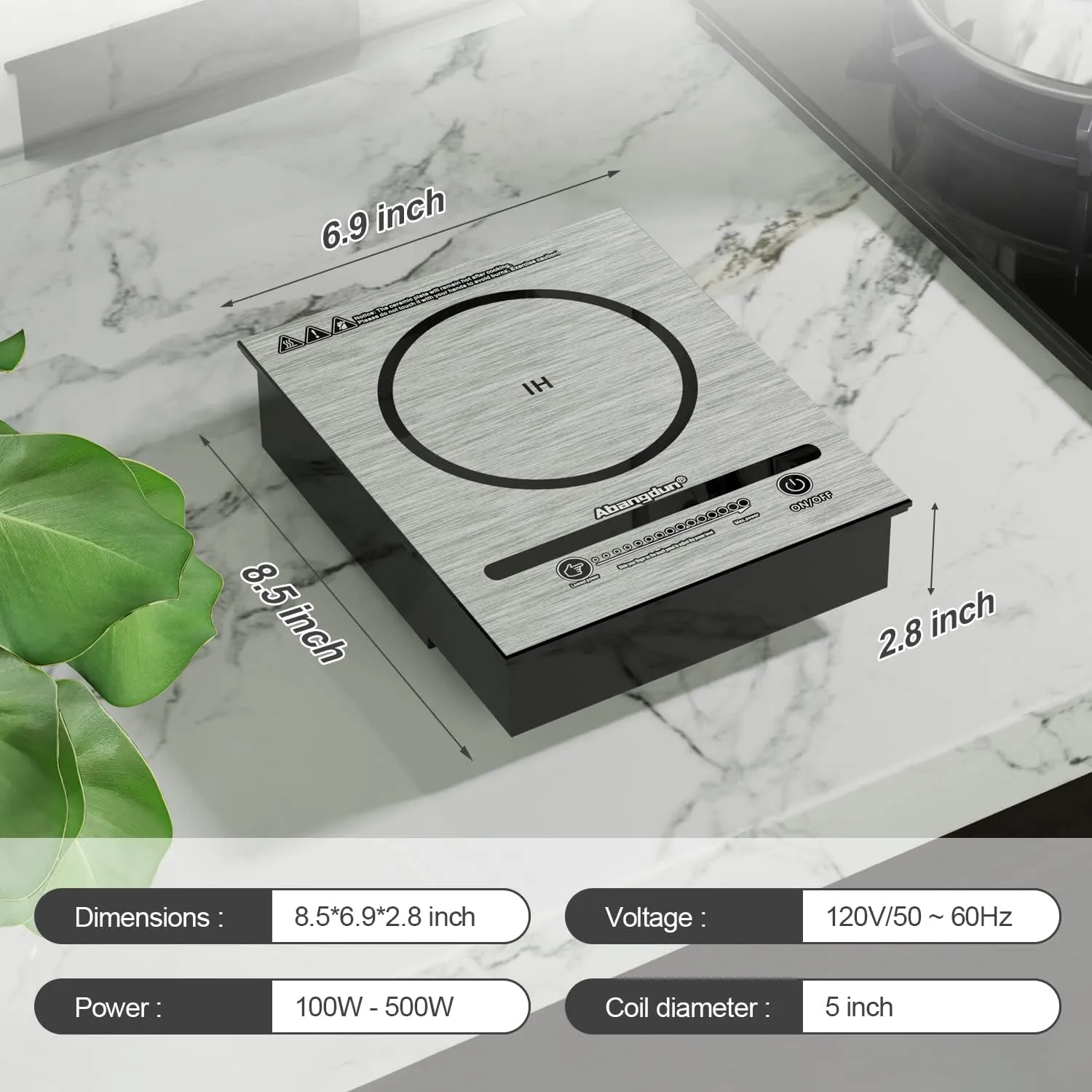 Mini Induction Cooktop, 500W /110V Mini Electric Countertop Burners Portable Small Induction Hot Plate