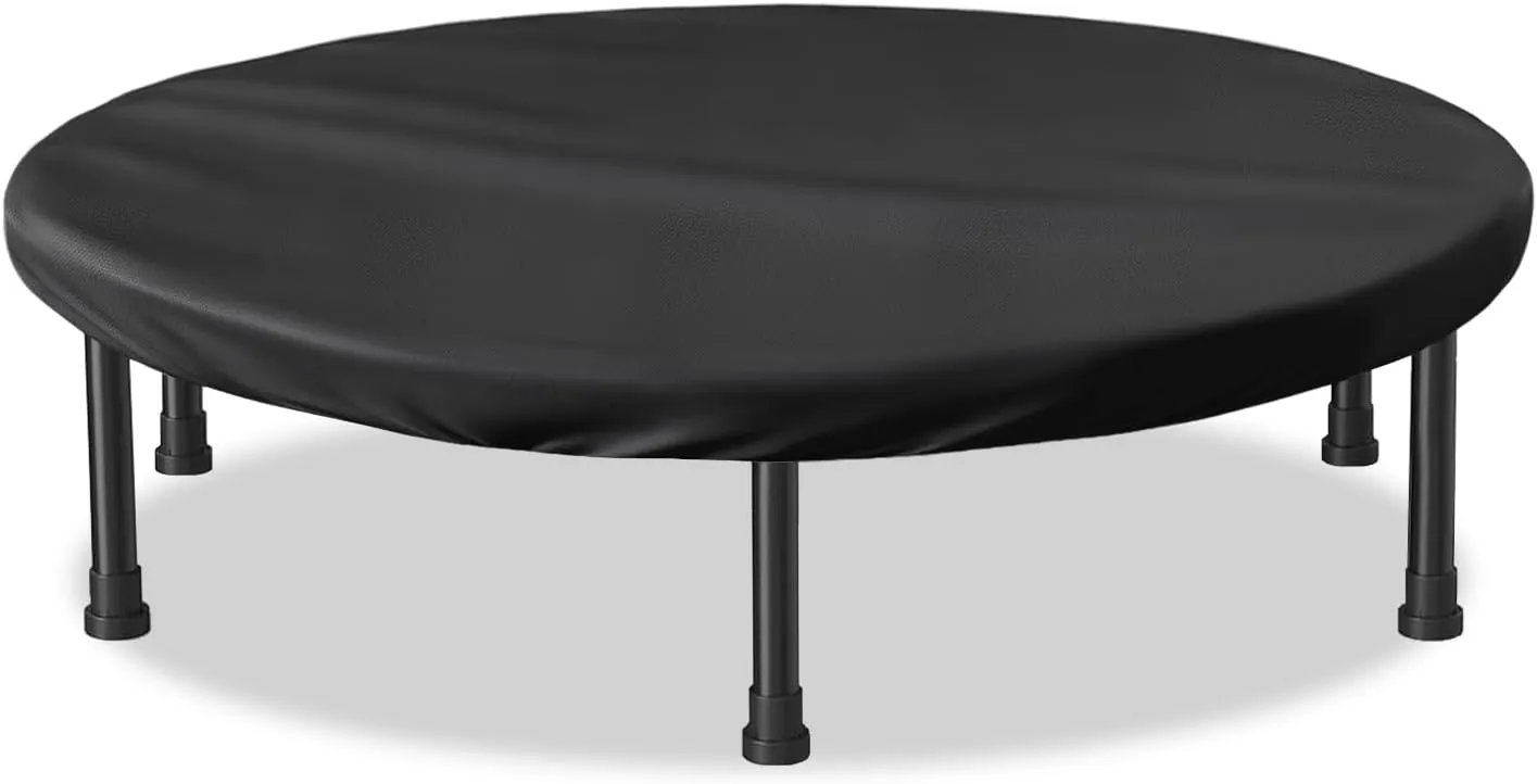 Mini Trampoline Cover 48 Inch Waterproof Fitness Trampoline Cover for Adults - Not Spring Covers (Black)