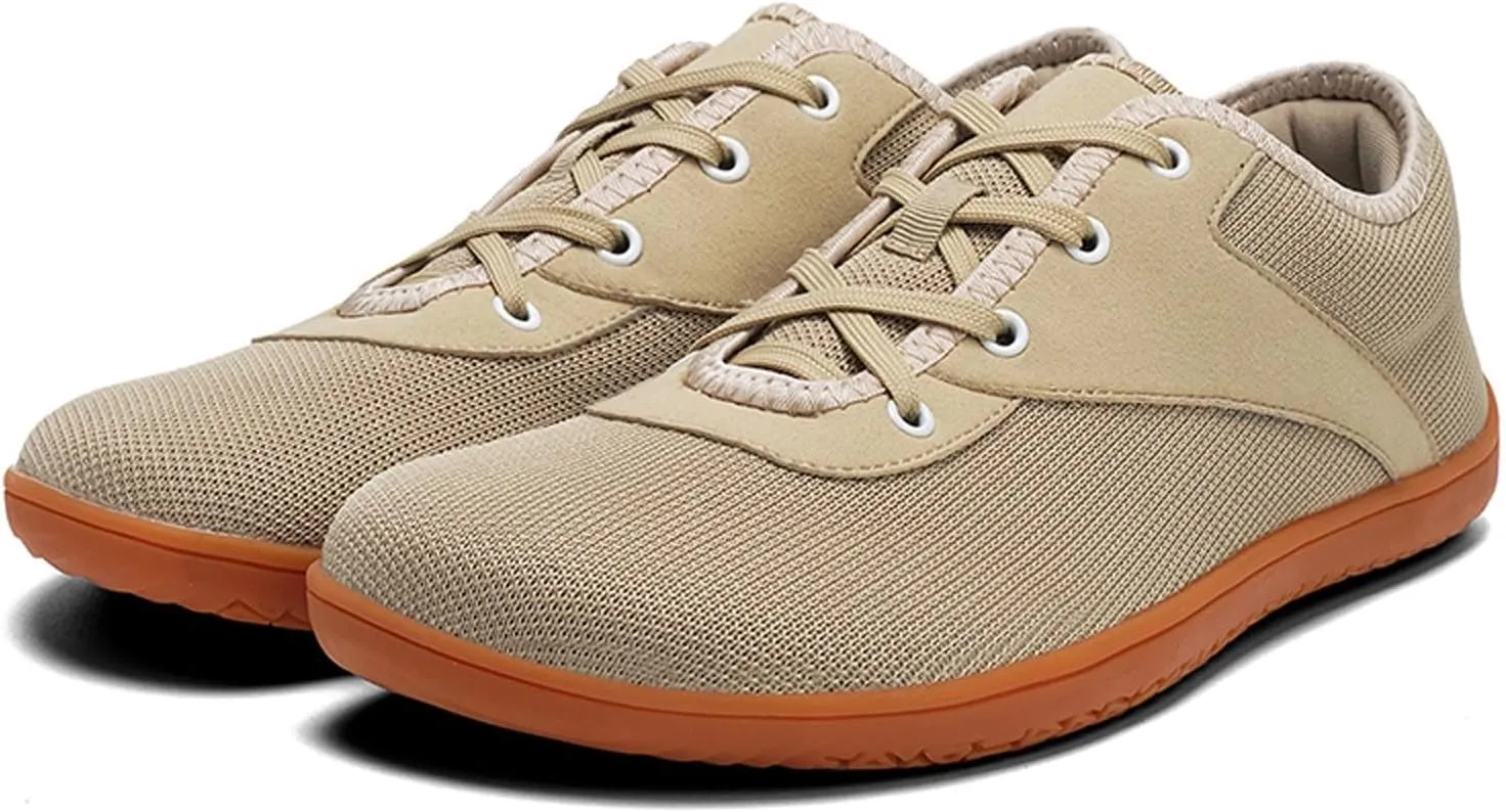 Minimalist Barefoot Shoes Womens Mens | Zero Drop Sole | Wide Toe Box | Fashion Canvas Sneakers Casual Walking Shoes Cross Trainer City Road Running Shoes