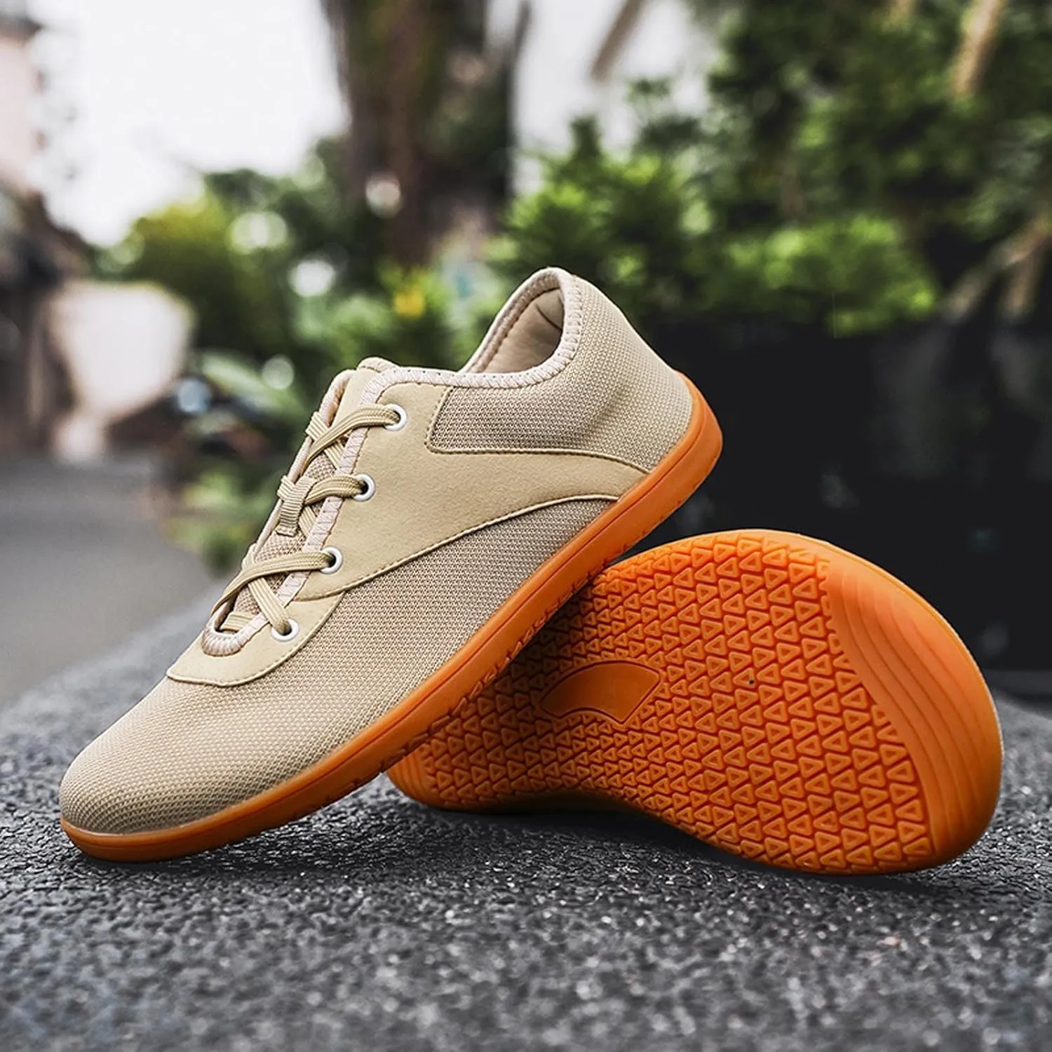 Minimalist Barefoot Shoes Womens Mens | Zero Drop Sole | Wide Toe Box | Fashion Canvas Sneakers Casual Walking Shoes Cross Trainer City Road Running Shoes