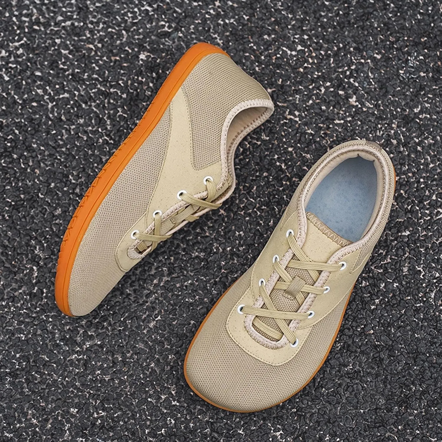 Minimalist Barefoot Shoes Womens Mens | Zero Drop Sole | Wide Toe Box | Fashion Canvas Sneakers Casual Walking Shoes Cross Trainer City Road Running Shoes