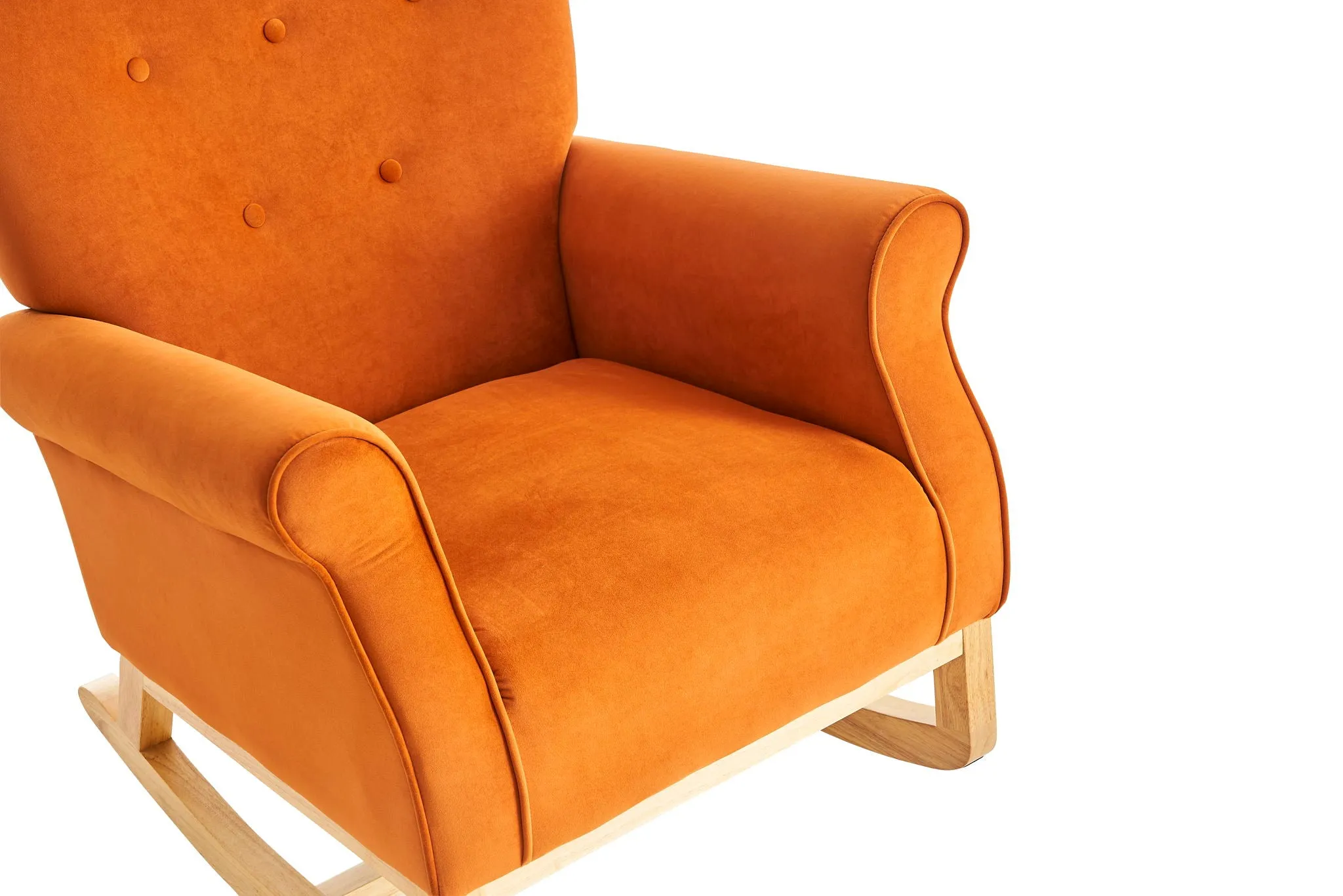 Modern Rocking Chair, Upholstered Accent Chair For Nursery, Small Contemporary Rocke