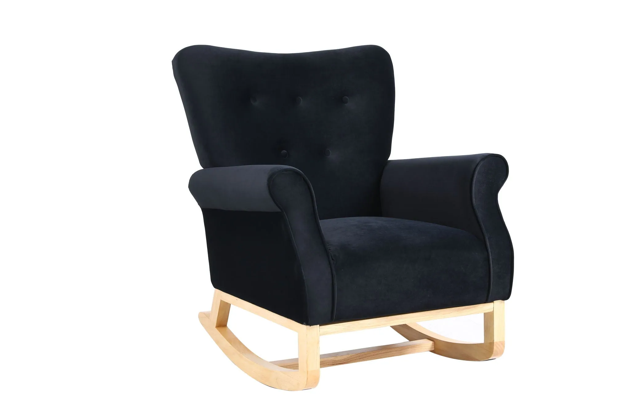Modern Rocking Chair, Upholstered Accent Chair For Nursery, Small Contemporary Rocke