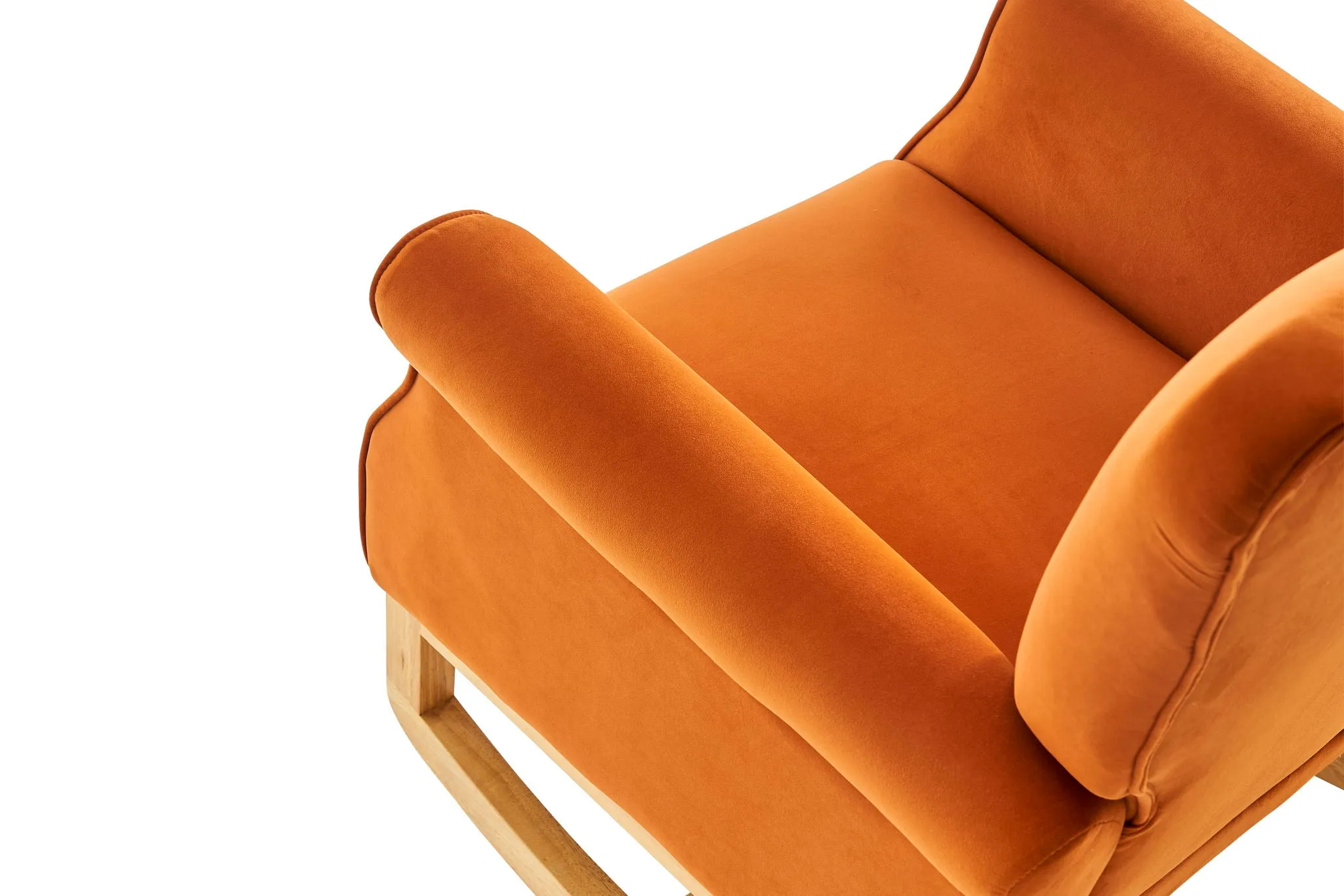 Modern Rocking Chair, Upholstered Accent Chair For Nursery, Small Contemporary Rocke